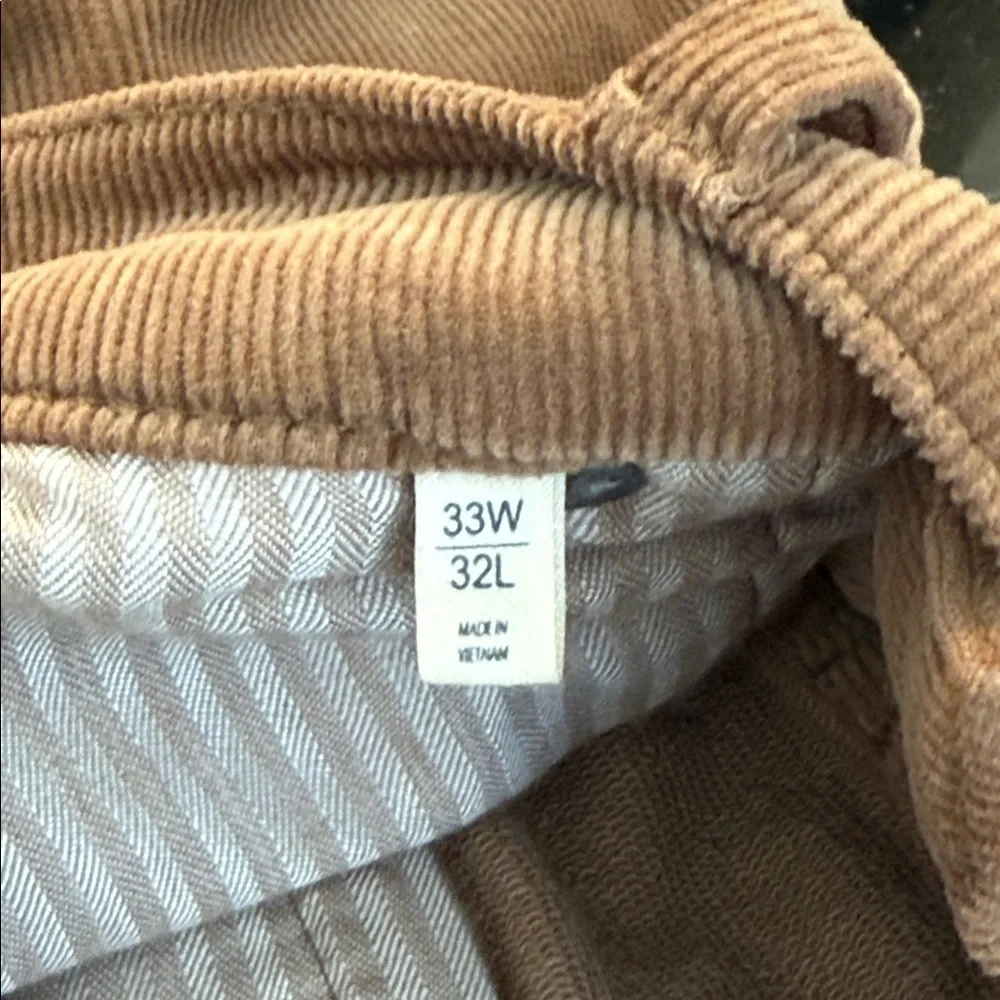 Fakery Stretch Terry Corduroy 5-Pocket Pant - Maple Brown SZ 33